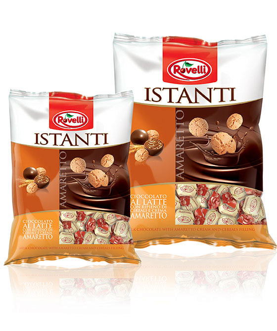 Praline Istanti Busta e Sacchetto all'Amaretto 160g e 1000g