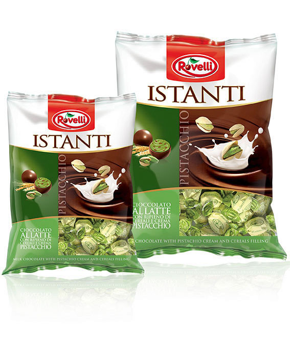 Praline Istanti Busta e Sacchetto al Pistacchio da 160g e 1000g